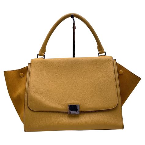 yellow celine tie bag|celine bag shoulder.